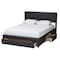 Baxton Studio Braylon Transitional Charcoal Grey Fabric and Dark Brown Finished Wood 3-Drawer Platform Bed-Full 232-13076-ZORO - alternate 6